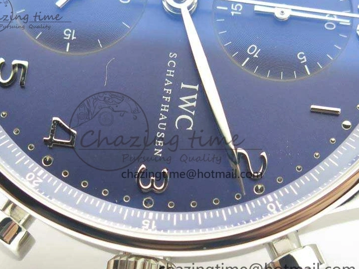 MIROTIME 0421 MoistureWicking Portuguese IW371491 ZF 1:1 Best Edition SS Blue Dial On Leather Strap A79350 (Slim Movement) V 7221